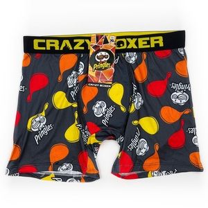 Pringles Logo Crazy Boxer Briefs Mens XL Underwear Fun Gift Red Yellow Orange